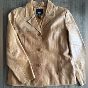 Mossimo  Leather Jacket Light Beige